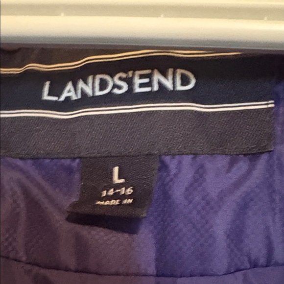 Women's Lands End Long Bluish/Purple Puffer Coat Size L - Picture 2 of 8